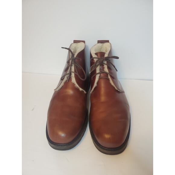 Brown Leather Chukka‎ Boots Lined Mens Size 13 Vibram Gumlite Made in Brazil main image 6